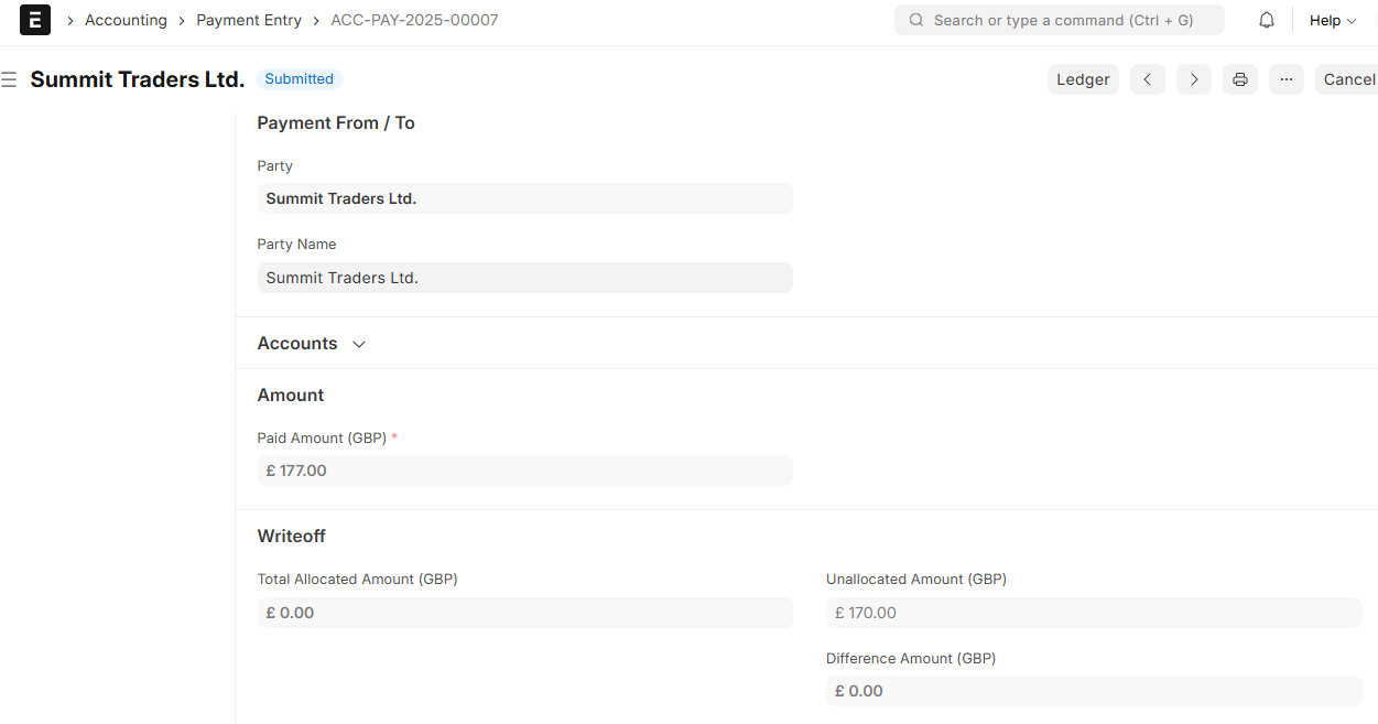 Additional Charges in Payment