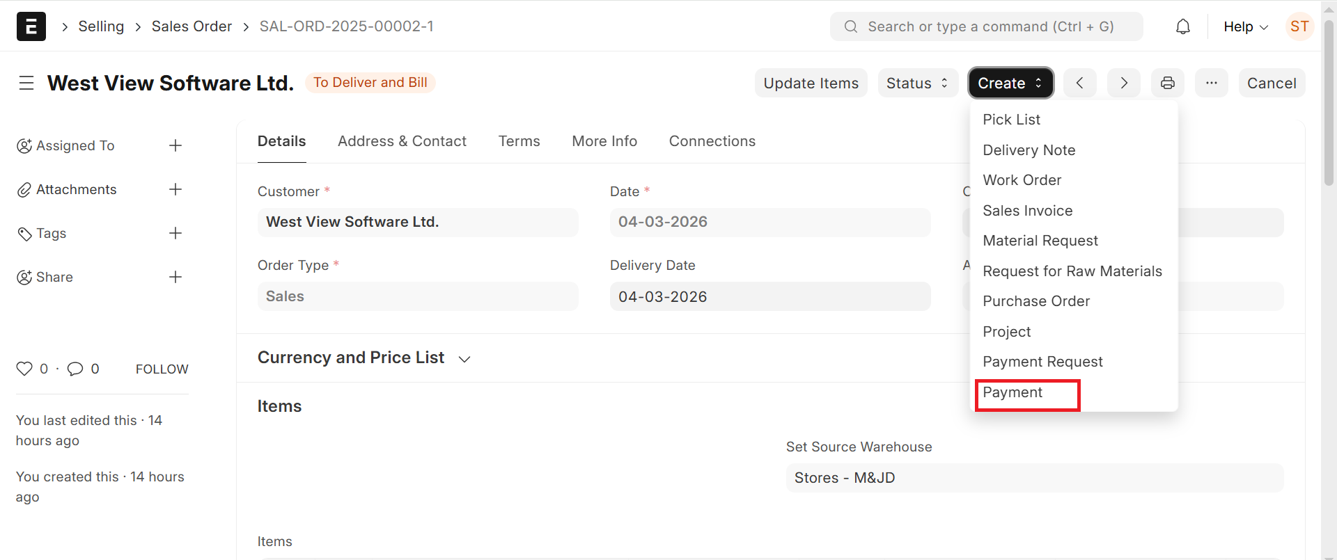 Advance Payment Entry