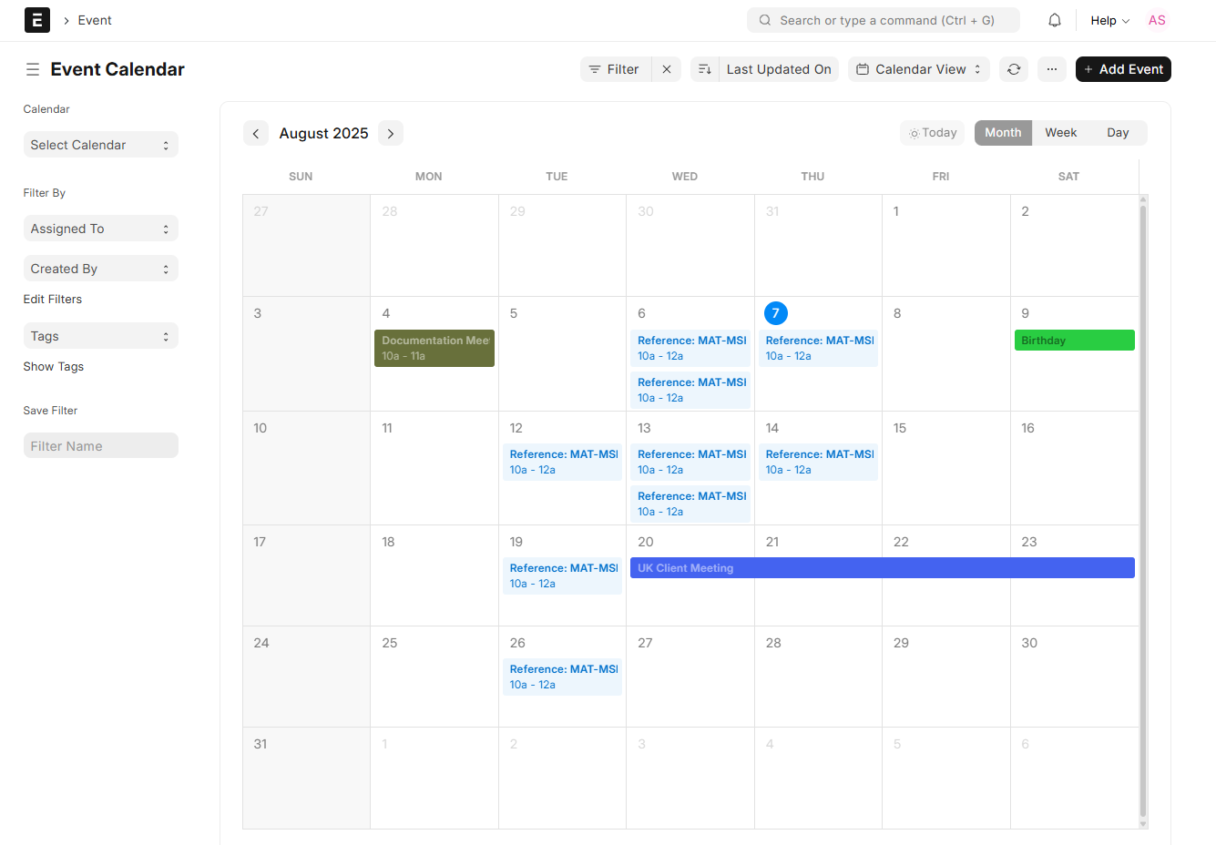 Calendar