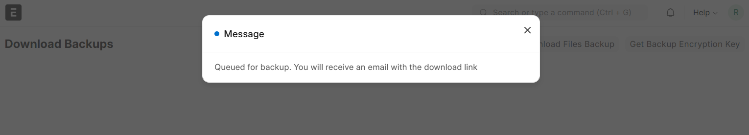Downloading Backups