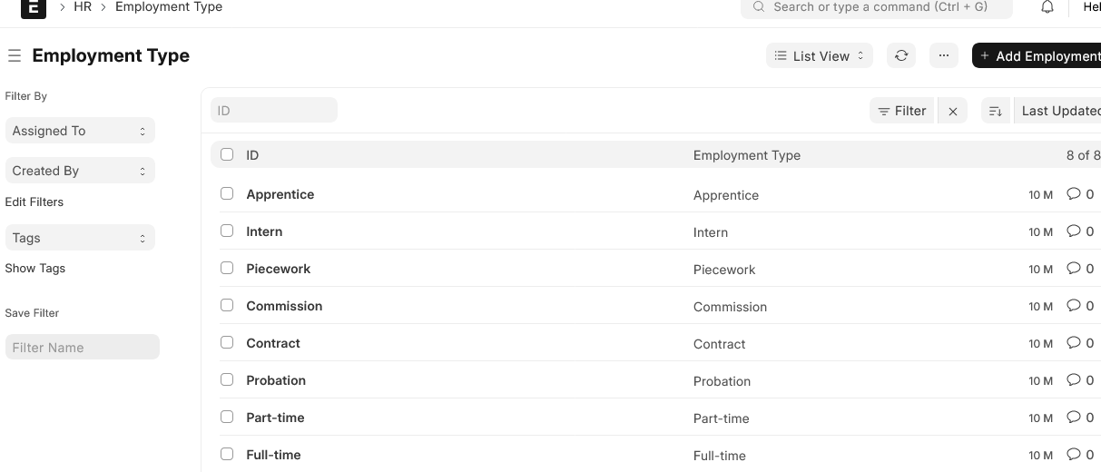 Employment Type