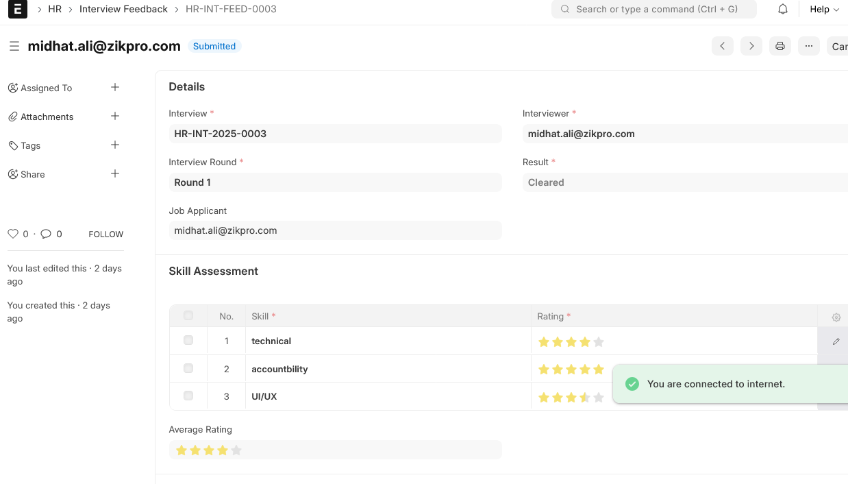 Interview Feedback