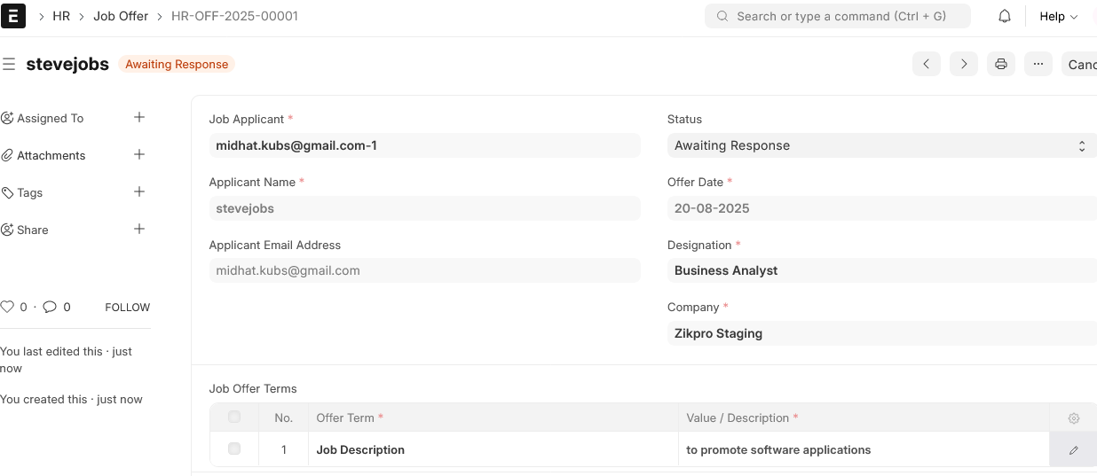 Job Offer