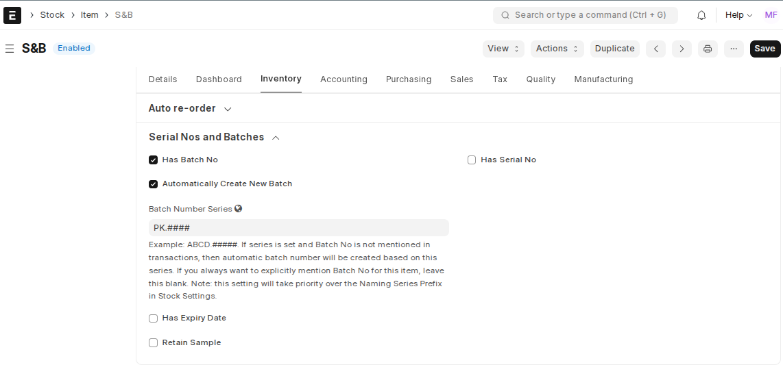 Managing Batch wise Inventory