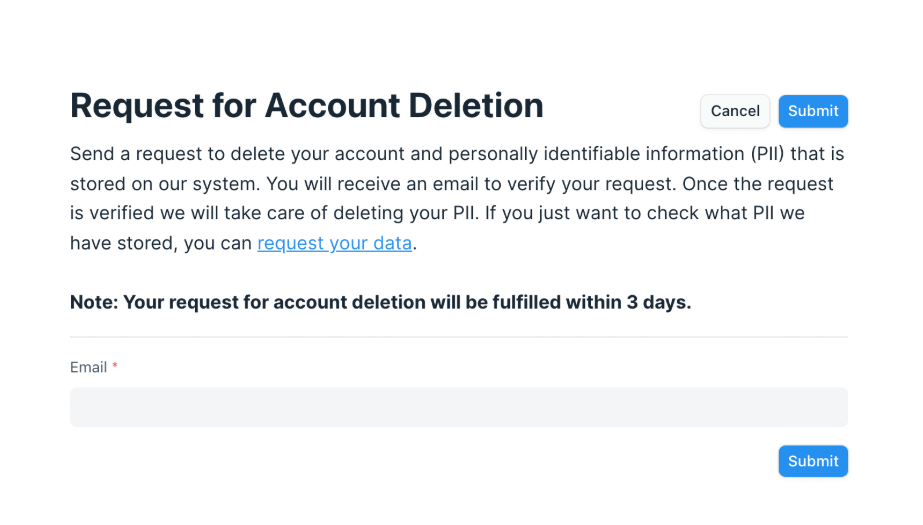 Personal Data Deletion