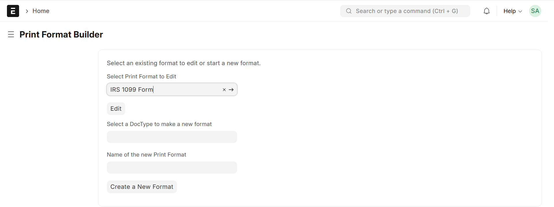 Print Format Builder