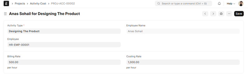 Project Costing