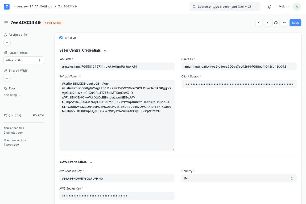 Amazon SP API Integration