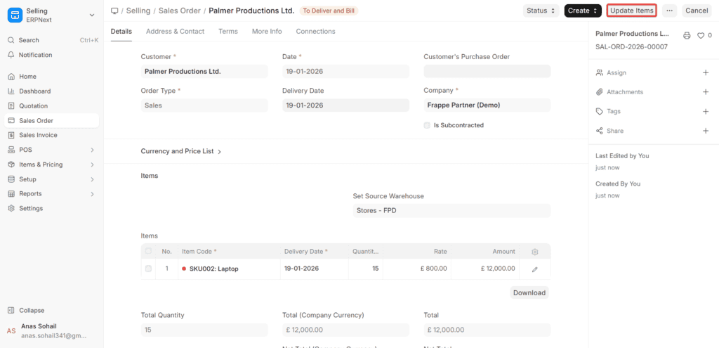 Order Made After Application Example Amending Sales Order after Submit - Zikpro is your Trusted ERPNext ...