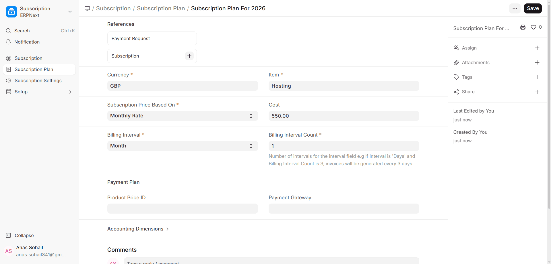 Subscription Plan