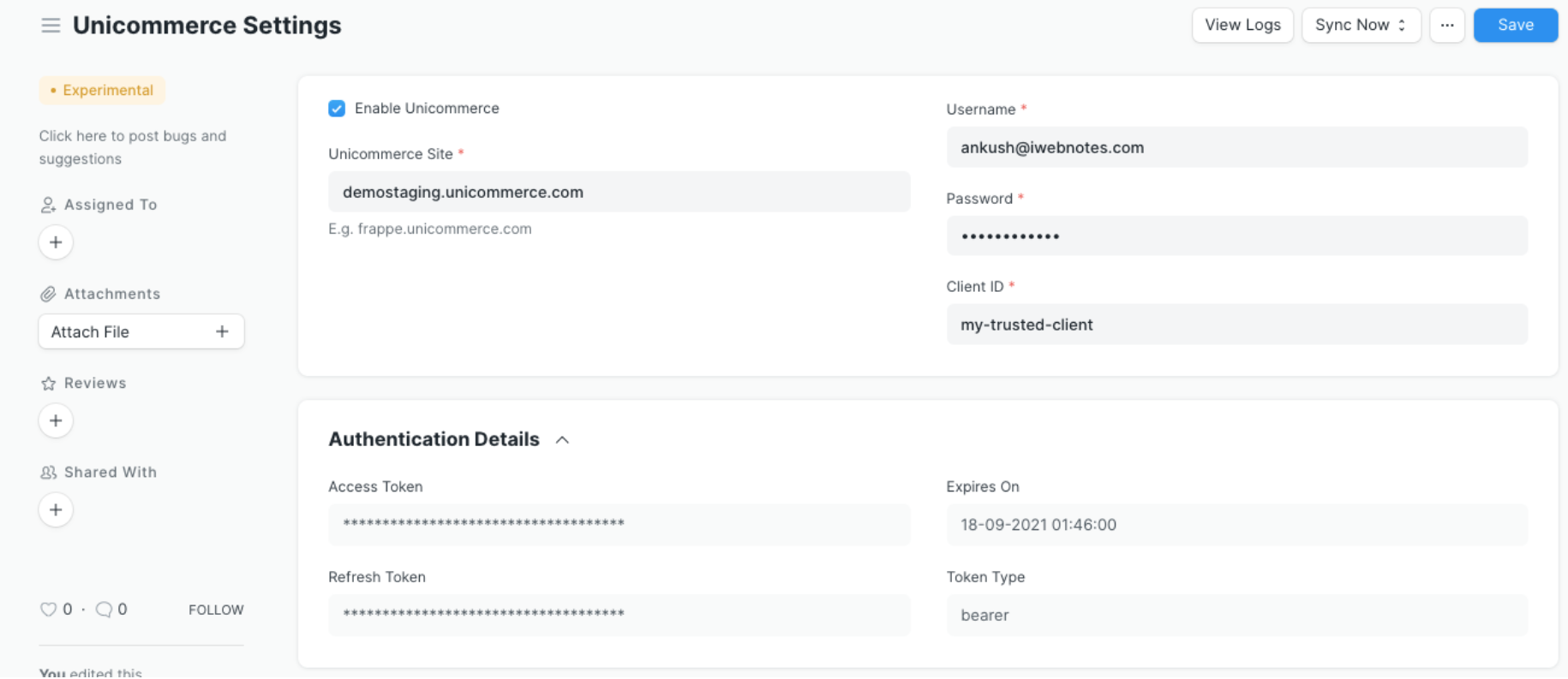 Unicommerce Integration
