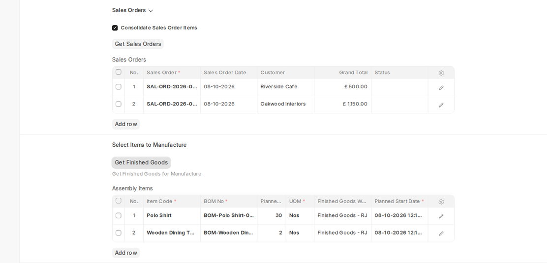 Consolidate Sales Order Items combining the same item into one row in ERPNext v16